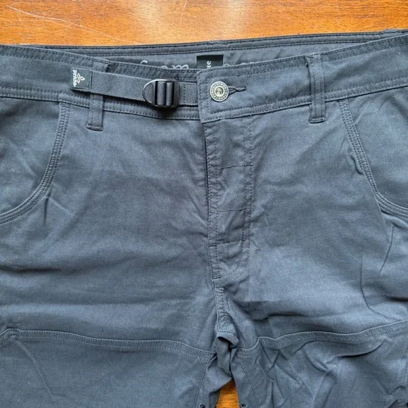 Prana Stretch Zion Hiking Pants Mens 30x34 Black Nylon Cargo Outdoor - Picture 5 of 13